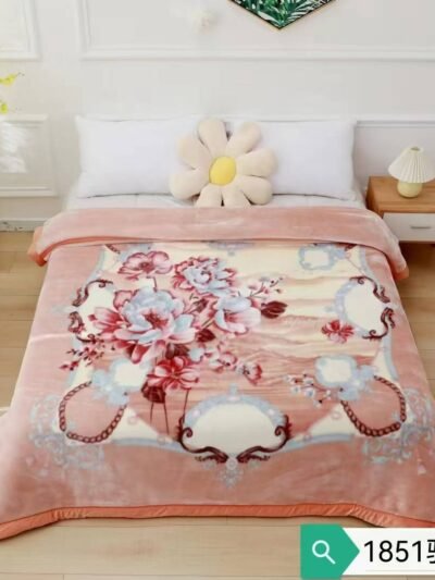 Luxury Coral Pink Plush Blanket