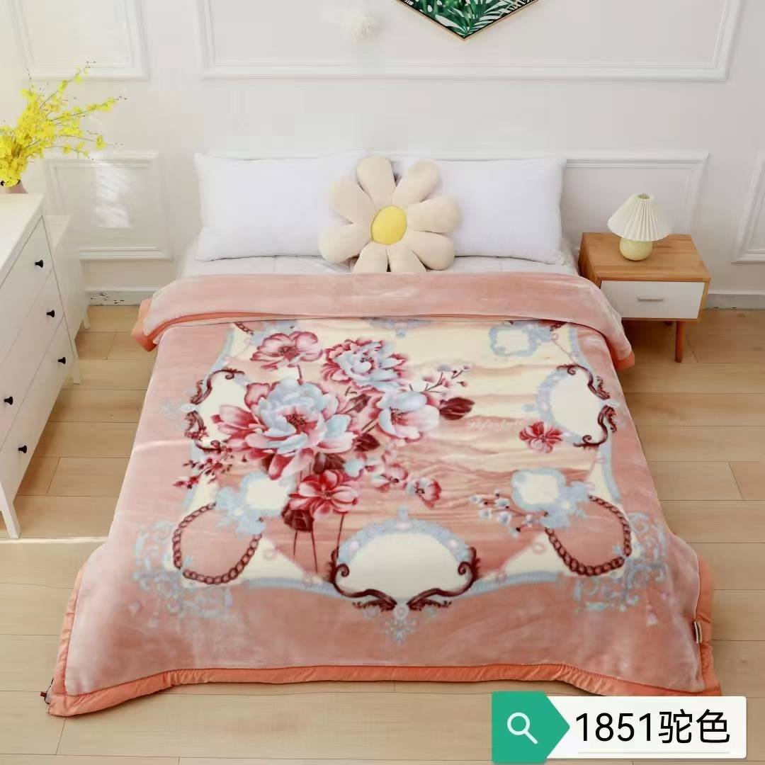 Luxury Coral Pink Plush Blanket