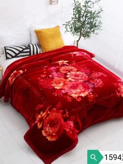 Dramatic Red Velvet Plush Blanket